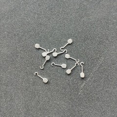10Pcs Dental Orthodontic Bondable Crimpable Hooks Surgical Long Hook Left