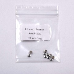 Dental Orthodontic Lingual Button Bondable Round Base with Mesh 10Pcs/Kit