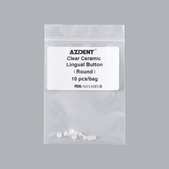 AZDENT Dental Orthodontic Composite Clear Ceramic Lingual Buttons for Bondable