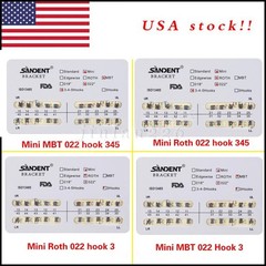 Dental Orthodontic Bracket Braces Roth/MBT 022″ Slot 3/345 hooks Metal sale