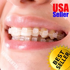 J&J Ortho™ CLARO™ Sapphire Ceramic Orthodontic Bracket MBT 018(20pcs) Hubit