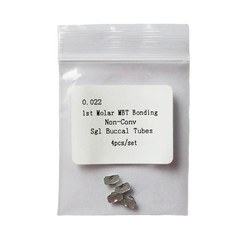 1st MBT 0.022″ Molar Tubes – 4 Pack, Bondable Buccal w/ Bigger Holes