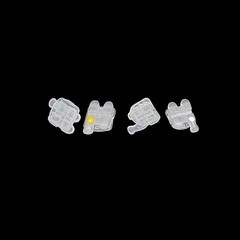 20Pcs Dental Orthodontic Ceramic Brackets clear Braces Roth/MBT 022 Hooks 3-4-5