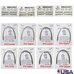 10 packs Dental Braces Mini/Standard Roth 022 Hook 345 / NITI Arch Wires DS
