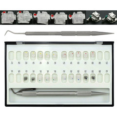 Dental Orthodontic Self Ligating Brackets Ceramic Damon Clear MBT 022 345 Hook
