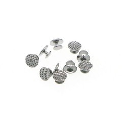 Dental Orthodontic Metal Lingual Buttons Bondable Round Base with Mesh 10Pcs/Kit