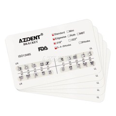 50 X Dental Orthodontic Brackets Standard Edgewise Slot.018 Hooks 3-4-5 Metal