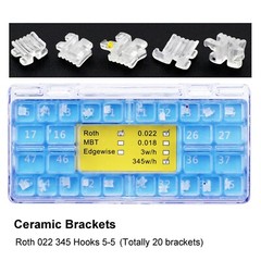 STAR ABSOLUTE Dental Orthodontic Sapphire Ceramic Bracket Brace Roth MBT 022 345
