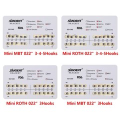 200pcs Dental Orthodontic Bracket Braces Roth/MBT 022″ Slot 3/345 hooks Metal