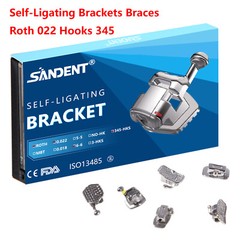 Dental orthodontic Self-ligating bracket Braces MINI ROTH.022 Hook 345