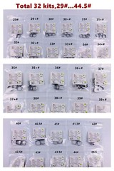 50 KitsDental Plain Band Rough Inner 1st Molar Bands Bracket Orthodontic#29-44.5