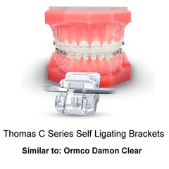 Dental Brace Orthodontic Ceramic Self-ligating Brackets Roth MBT 022 AO Ormco 3M