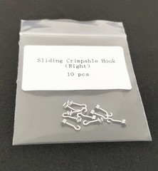 100 Pieces Dental Sliding Crimpable Hook Open Surgical Long Curved Left Right