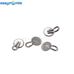 10Pcs Dental Orthodontic Lingual Buttons Round/Rectangular Bondable Mesh Base
