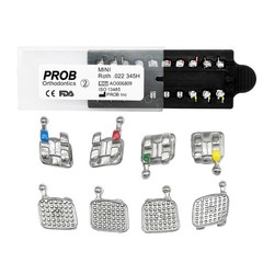 Dental Orthodontic Monoblock Bracket Braces Mini Roth/MBT 018/022 Hooks 3-4-5