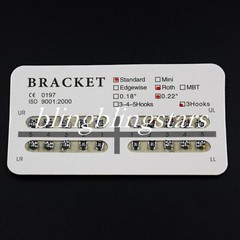 Dental Orthodontics Metal Brackets Mini/Standard Roth/Edgewise/MBT 022/018