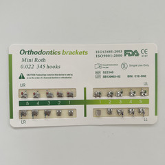10Sets Dental Ortho Metal Brackets Mini Roth 022 345 hooks Mesh Base 200 Pcs