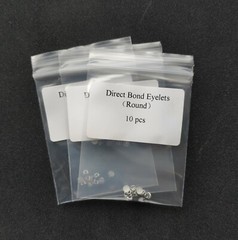 20pcs Dental Orthodontic Lingual Buttons Direct Bond Eyelets Round Base Brackets