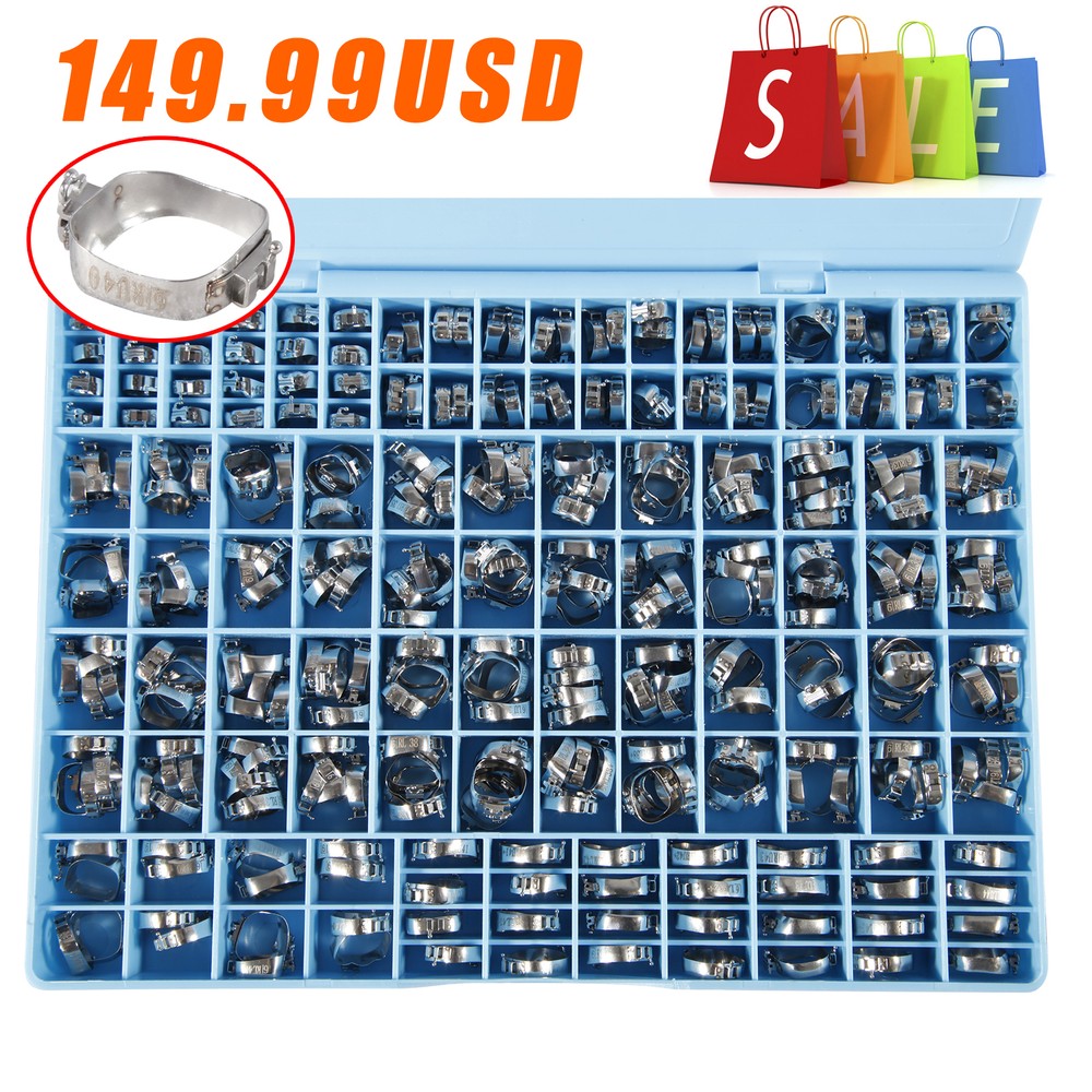 85 sets Orthodontic 1st Molar Bands Convertible MBT.022 Sgl Tube Lingual Sheath