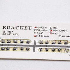 Orthodontic Dental 0.22” Slot Brackets Braces Metal Standar/Mini Roth 345 Hooks