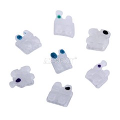 AZDENT Dental Orthodontic Ceramic Bracket Braces Roth MBT 0.022/ 018 Hooks 3 4 5