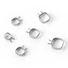 AZDENT Dental Orthodontic Kids Space Stainless steel Bands #23 -#42 with Wires