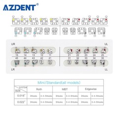 30 Packs Dental Orthodontics Brackets Braces MINI Roth Slot.022 345 Hooks AZDENT