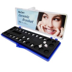 20Pcs Dental Orthodontic Ceramic Brackets clear Braces Roth/MBT 022 Hooks 3-4-5