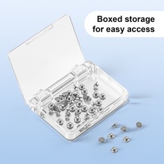 50pcs Dental Ortho Hospital Clinic Round Metal Bondable Lingual Button Mesh Base