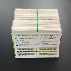 10Sets Dental Ortho Metal Brackets Mini Roth 022 345 hooks Mesh Base 200 Pcs