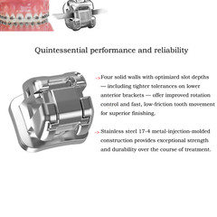 Orthodontic Bracket Self-Ligating Metal Braces Mini MIM Roth/MBT DAMON Q Empower