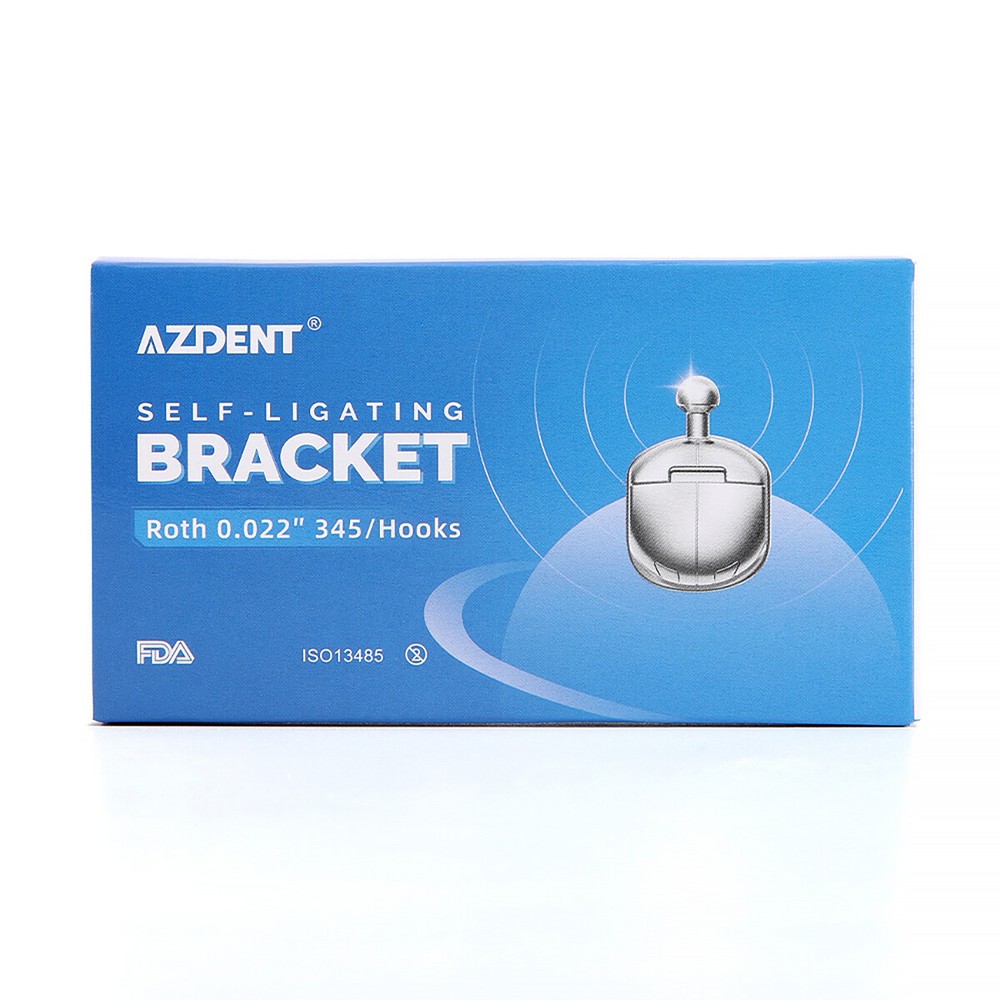 Dental Ortho Spherical Self-Ligating Brackets ROTH .022 Hooks 345 w/Buccal Tube