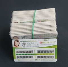 100 Sets Dental Orthodontic Metal Brackets Mini Roth 022 345 hooks Mesh Base