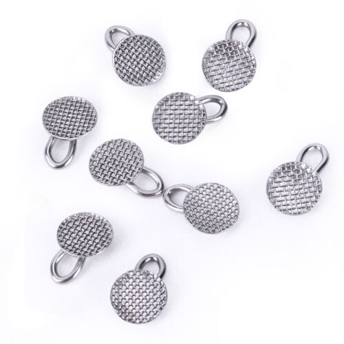 Dental Orthodontic Lingual Buttons Traction Hook Round Mesh Base 10pcs/pack