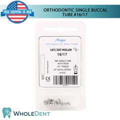 40x 0rthodontic Dental Single Buccal Tube Bondable Non-Convertional Hook Magic