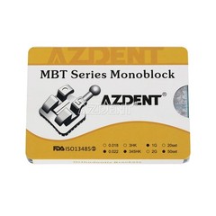 100Pcs Dental Orthodontic Inblock Metal Brackets Braces Mini MBT.022 Hooks 3-4-5