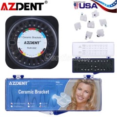 AZDENT Dental Orthodontic Clear Ceramic Brackets Braces Roth. 022 Hooks 3 4 5