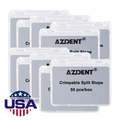 AZDENT 50pcs/Box Dental Orthodontic Universal Crimpable Mini Stops Stainless