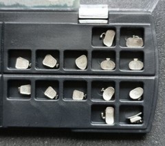 28Pcs Dental Orthodontic Metal Lingual Brackets Brace Buccal Tubes 28pcs/set