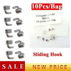 10Pcs Dental Orthodontic Crimpable Hook sliding right/left/long/left for bracket