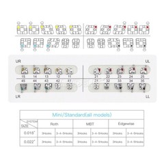 20 Packs AZDENT Dental Orthodontic Brackets Braces Standard Roth.022″ Hooks 345