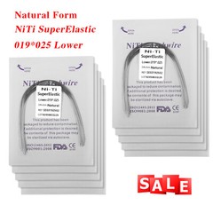 100pc Dental Ortho Niti Natural Form Super Elastic Rectangular Arch Wires 19x25L