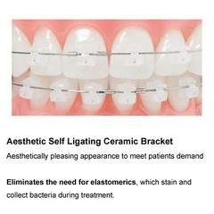 Dental Orthodontic Ceramic Self Ligating Brackets Ormco DAMON Clear MBT 022 345