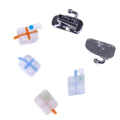 28pcs Dental Ortho Monocrystalline Sapphire Bracket Mini Roth MBT 022 Hooks 345