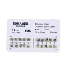 1-100 packs Dental Orthodontic Bracket Braces Standard Roth 018 3Hook 20pcs/Pack