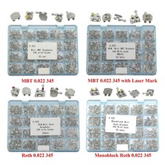 50 Set Dental Orthodontic Monoblock Metal Brackets Braces One Piece MBT Roth 022