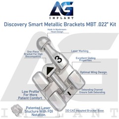 Discovery Smart Metallic Brackets MBT .022″ Slot Kit Braces Orthodontic Dental