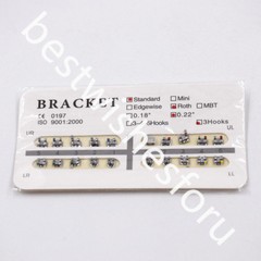 Dental Orthodontic Metal Brackets Roth/MBT/Edgewise 022/018 Hooks 345/3/No Hook