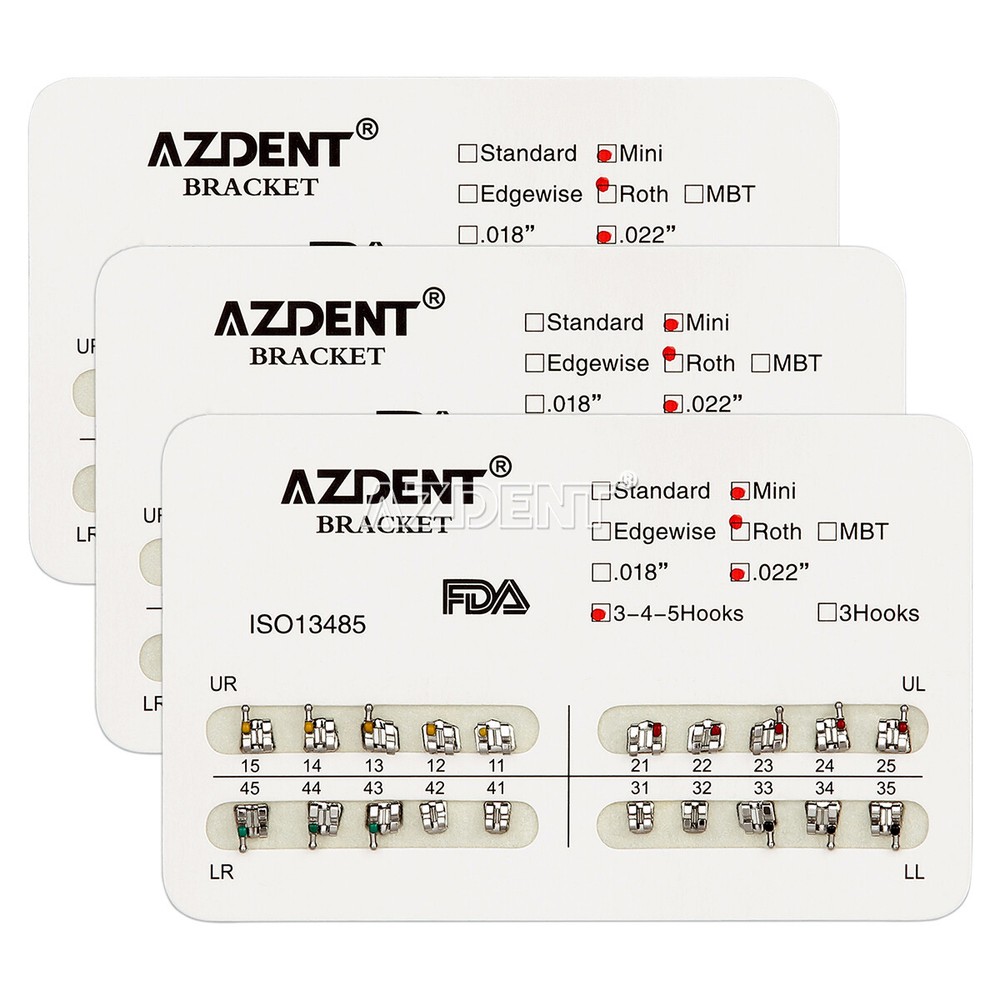 10X AZDENT Dental Orthodontic Brackets Braces/Arch Wire Super Elastic Niti Round
