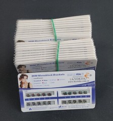 20Sets Dental Ortho Metal Bracket MIM Monoblock Mini Roth 022 no hooks Mesh Base
